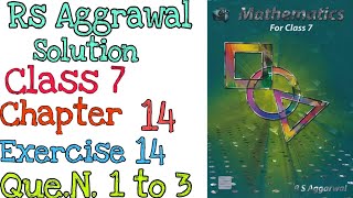 Rs Aggarwal class 7 Exercise 14 Question number 1,2,3 | Properties of Parallel lines | MD Sir