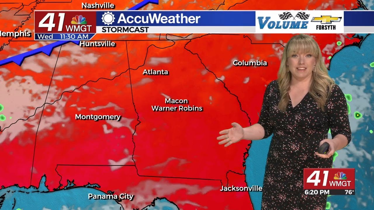 Cold front moves through this week bringing storms, cooler temps - YouTube
