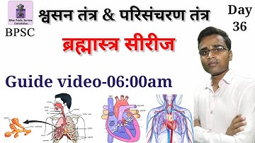 श्वसन तंत्र एवं परिसंचरण तंत्र | Respiration System| Circulatory System| BLOOD |67th BPSC
