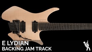 Plini Inspired Modern Atmospheric Fusion Guitar Backing Track Jam in E Lydian | 90 BPM