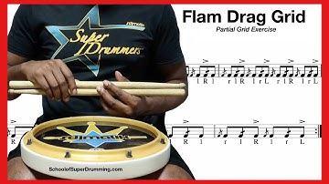 ADVANCED FOR DRUMMERS | Flam Drag Grid + Breakdown