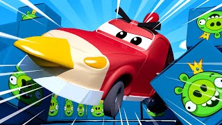 Bilgarage för barn -  Lille Matt är en ANGRY BIRD - Bärgningsbilen Toms Målarverkstad - Bilköping