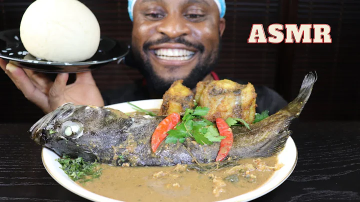 Mukbang Asmr Big Fish White Soup,Oxtail,&Pounded Yam/African Mukbang/Blackinjapan