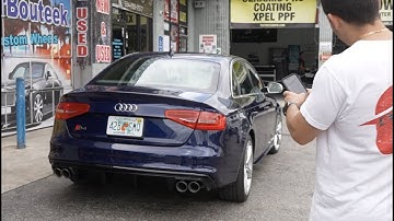 2014 Audi S4 Resonator deleted and Magnaflow X pipe installed