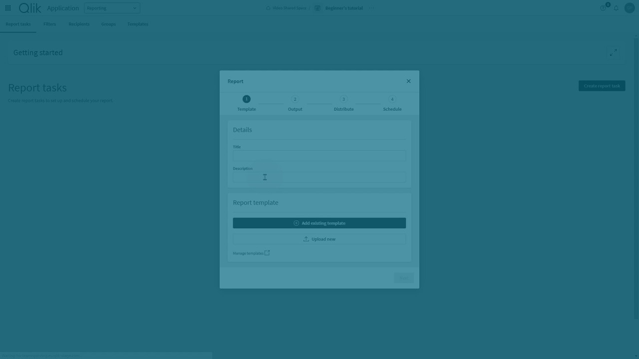 Creating a report task - Qlik Cloud Analytics - YouTube