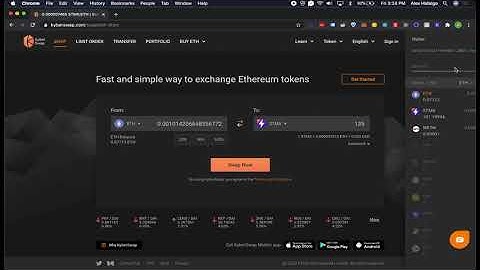 Swap ETH for STMX on KyberSwap