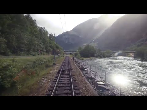 Норвегия Фломская железная дорога из Флома в Мюрдал HD