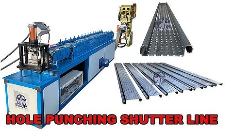 Punching hole shutter door forming line |  rolling shutter machine | shutter slat machine