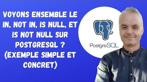 PostgreSQL : Voyons ensemble le IN, NOT IN, IS NULL, et IS NOT NULL sur vos requêtes SQL.
