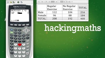 Perform a Chi-squared test of Independence on the TI-84 plus.