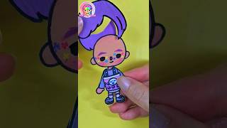 Grimace Girl Toca Boca Drawing #paperdiy #shorts Grimace Girl Toca Boca Drawing #paperdiy #shorts