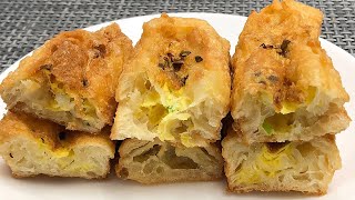 油条灌鸡蛋,楼下大叔靠这手艺10年买了2套房,做法步骤一看就会