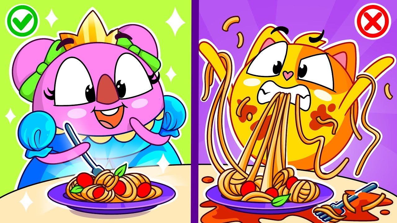 Pasta Story 🍝😻 | Funniest Cartoon For Kids By 4 Friends 😻