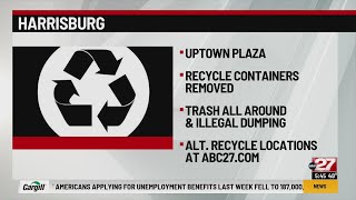 Recycling drop off changes in Harrisburg