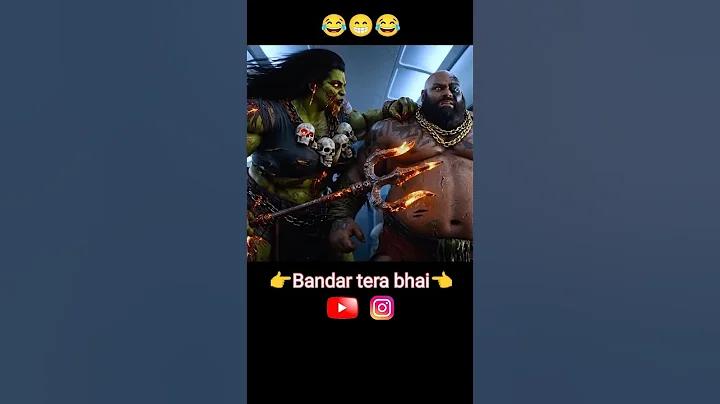 Bandar Bhai ka lafra ho gaya mote ke sath 😂Raksas Aya😁Funny monkey video #Bablu #Aivlog  #shorts #ai