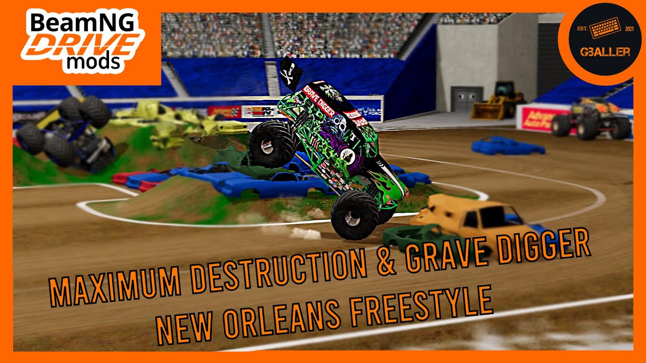 Maximum Destruction & Grave Digger New Orleans Freestyle - YouTube