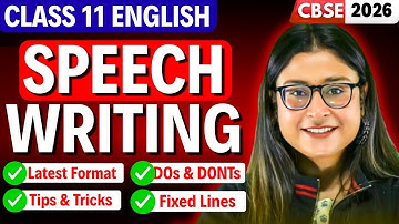 Speech Writing in 5 Mins 🔥 Class 11 English 🔥 CBSE 2026 | Format + Tips & Tricks | Nikita Singh