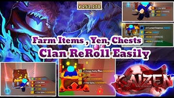 KAIZEN| FARM Chests, Clan Spins, Reset Stat, Energy Color Rerolls,Cursed Essence,Yen Fastest| Roblox