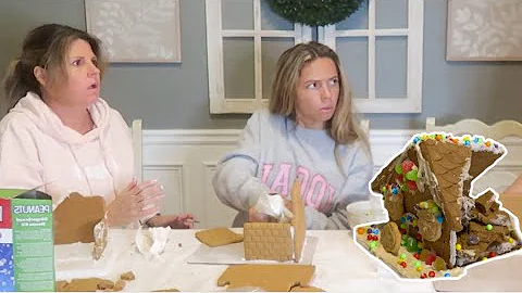 FAMILY GINGERBREAD HOUSE COMPETITION!!! *gets wild* // VLOGMAS DAY 3