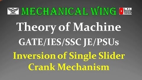 Theory of Machine Lecture- 4 Single Slider Crank Mechanism and their Inversion.