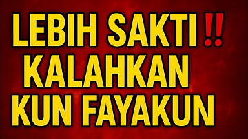"‼️LEBIH SAKTI dari KUN FAYAKUN❗ Ilmu Rahasia Paling Dicari"