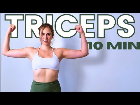 10 min TONED TRICEPS | triceps workout at home | with dumbbells