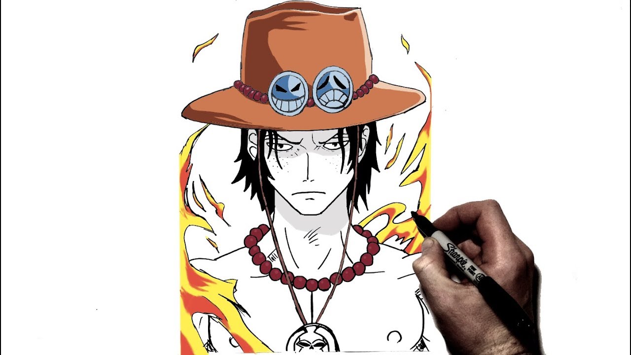 How To Draw Ace Step By Step One Piece Youtube