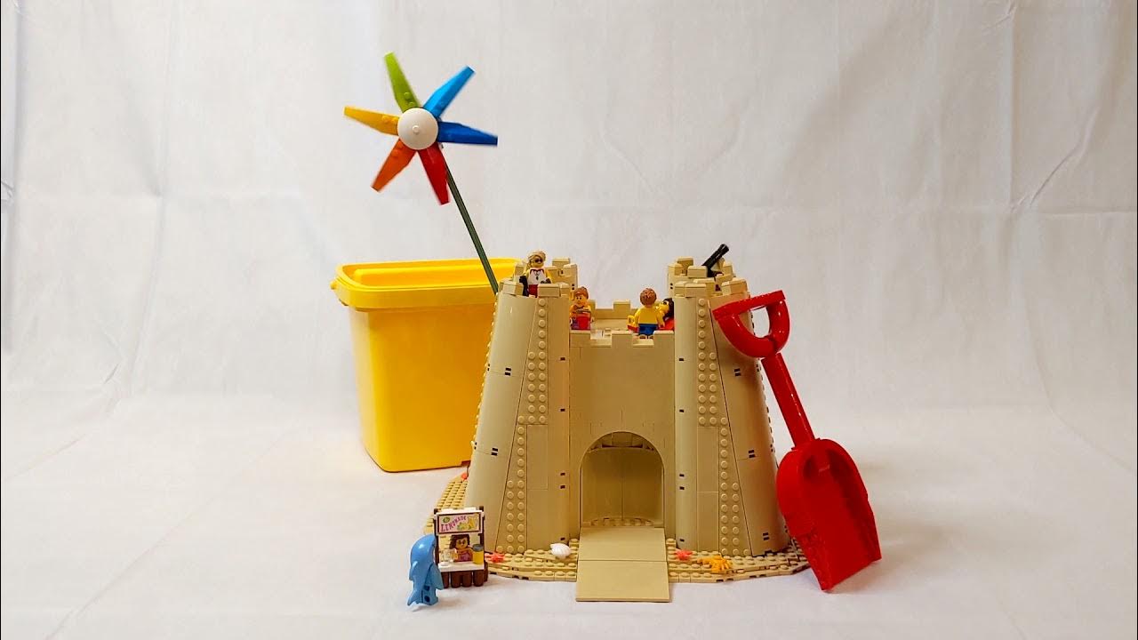 LEGO Sand Castle with spinning pinwheel YouTube