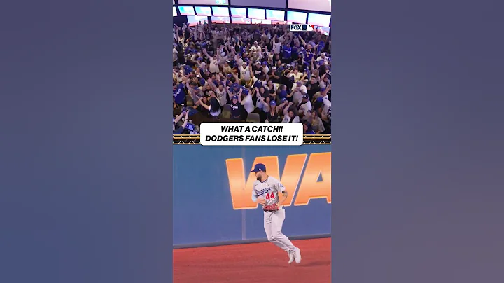 Dodgers fans LOSING their minds after this catch! #mlb #baseball #worldseries #Dodgers