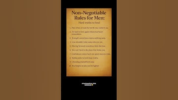 💪 10 Non-Negotiable Rules Every Man Must Follow 😔🔥 | Hard Truths That Heal You #MenRules