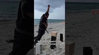 Martial Arts Beach Power Breaking Tournament Challenge #karate #martialarts #taekwondo #powerzone