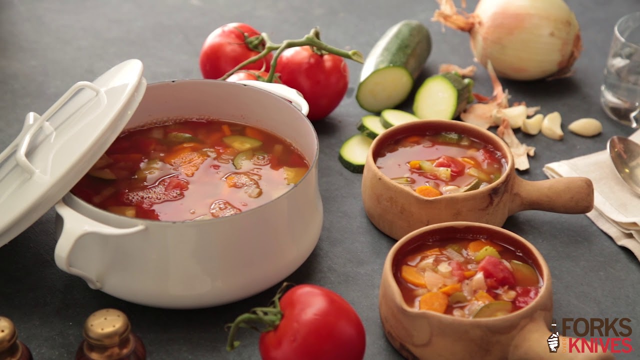 Minestrone in Minutes Forks Over Knives YouTube