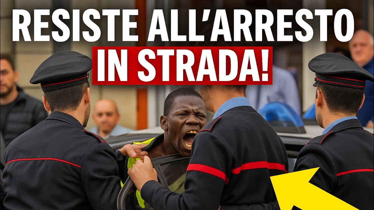 Urla e resiste all’arresto in strada!  
