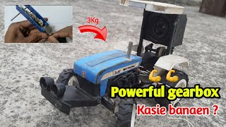 how to make tractor powerful gearbox // ( very powerful working 3 kg )
