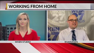 WKBN First News This Morning anchor, reporting live from his home screenshot 2