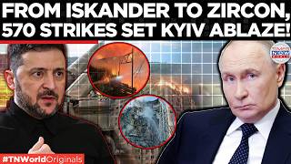 PUTIN'S AIR BLITZ: Russia's 570-Weapon Barrage of Iskanders, Kh-101s and Zircons Hits Kyiv