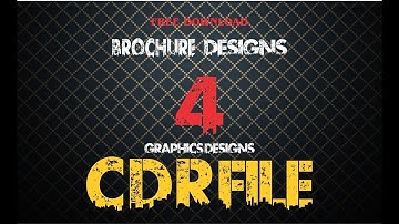 Coreldraw Tutorial - Free Download - 4 Brochure Designs CDR File by Graphics Designs