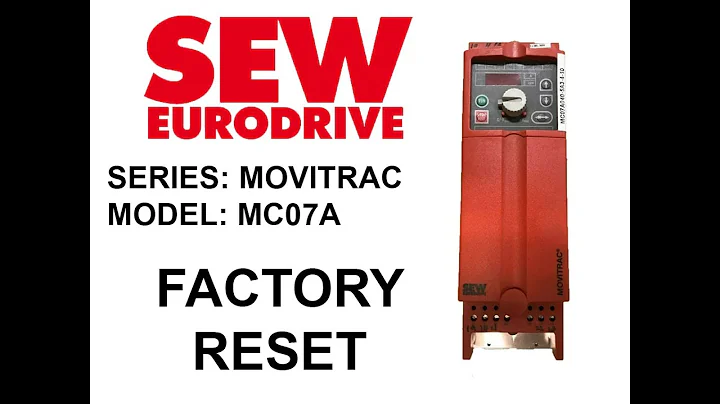 Factory reset SEW Eurodrive MC07A Movitrac MC 07 (Drive/Inverter reset to default factory settings)