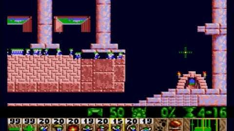 Lemmings - Fun level 17 100% Solution (Sega Genesis)