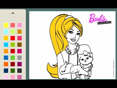 Free Barbie Coloring Pages Girls Youtube