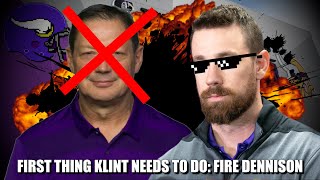 First Thing New Vikings OC Klint Kubiak Needs to Do: Fire OL Coach Rick Dennison 