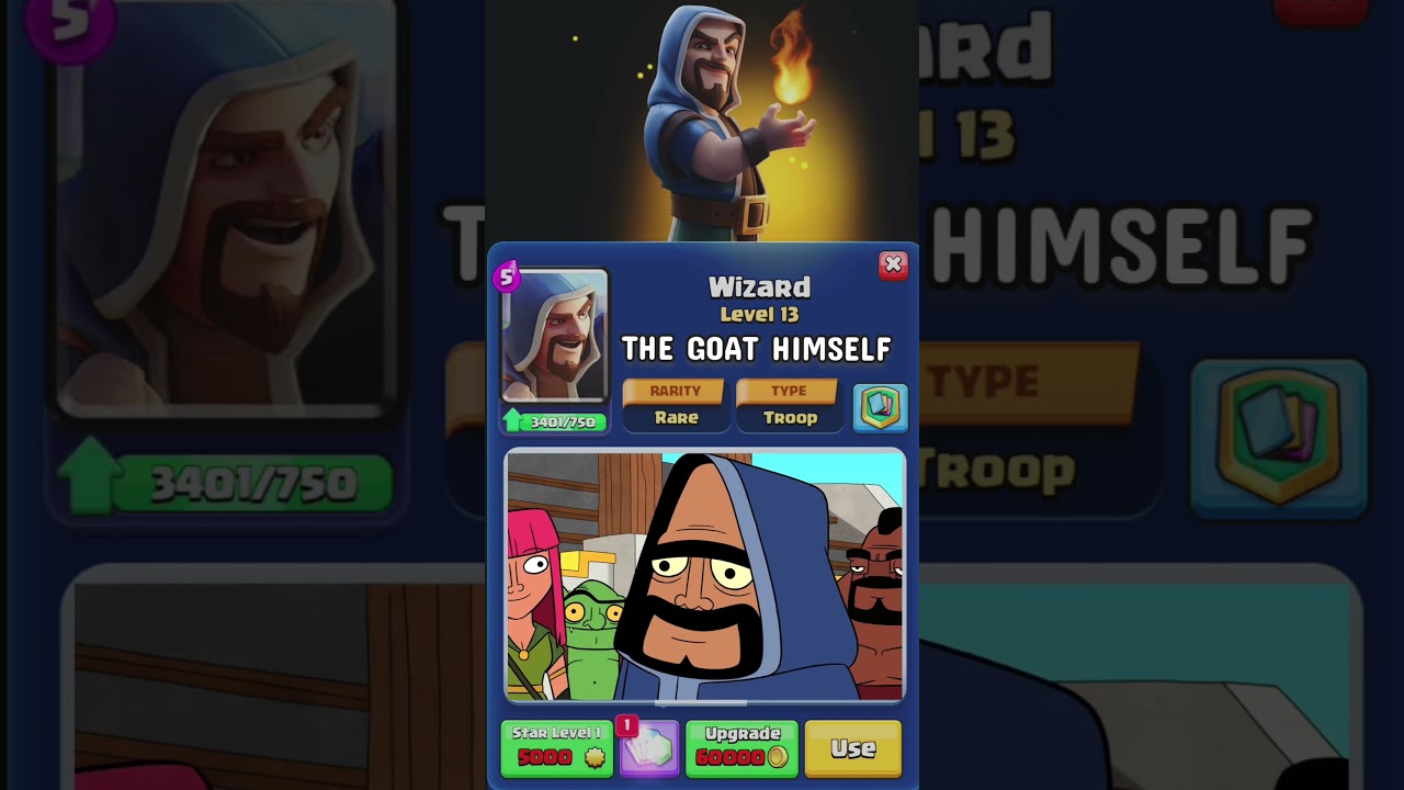 E WIZ Competition GOAT!! #clashroyaleshorts #clasharama #memes