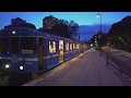Sweden stockholm saltsjbanan train night ride from henriksdal to fiskstra