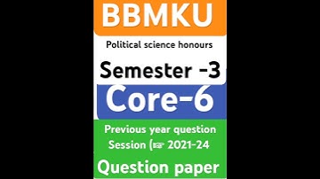 Semester -3 core-6 political science honours previous year question ⁉️🗞️🧑‍🎓#exam #repeatedquestion
