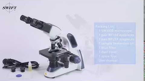 Swift SW380B 40X-2500X Binocular Compound Lab Edu Microscope Research-Grade, Mechanical Stage