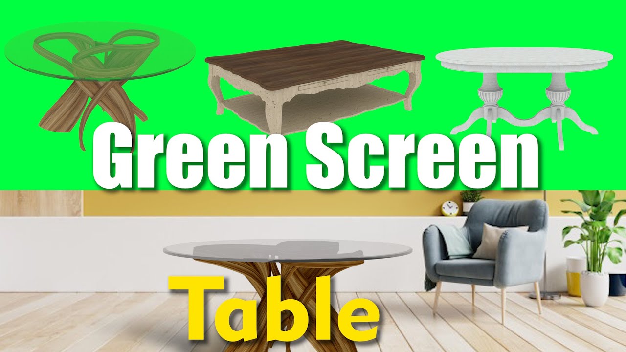 Green Screen Table 3D Model Green Screen Effects VFX 3DS