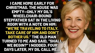 I came home early for Christmas. The house was empty—only my daughter-in-law’s wheelchair-bound...