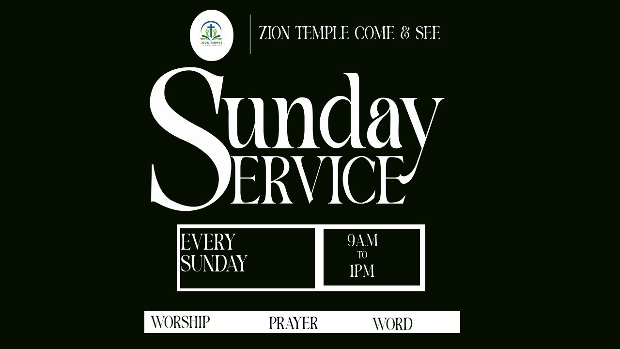 LIVE //IBADA YA JUMAPILI  SUNDAY SERVICE //ZION TEMPLE COME AND SEE
