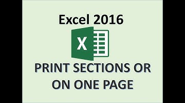 Excel 2016 - Set Printing Area - How to Print on One Page in Worksheet or in Sections of a Sheet MS