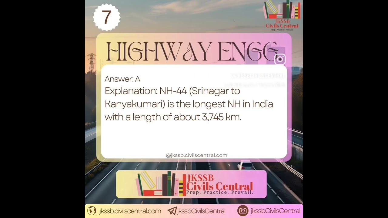 Test Your Knowledge: Highway Engineering MCQ Challenge!  